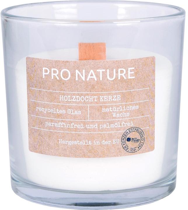 Actual product image müller Kerzen Stearin Candle Jar with Wooden Wick 10 x 10 cm, White (1 pcs.)
