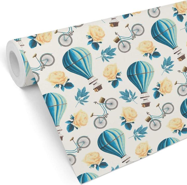 Image du produit Trenddeko Ballon à air chaud vintage - bleu (1008 x 48 cm)