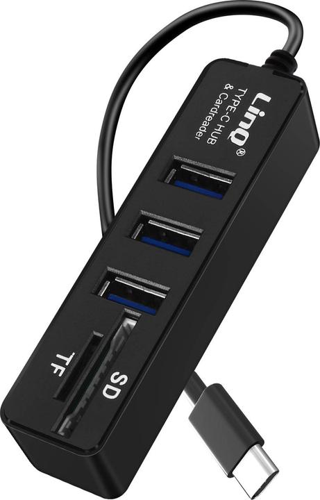 LinQ 3 USB ports + SD/Micro SD card reader (USB-C, 3 Ports)