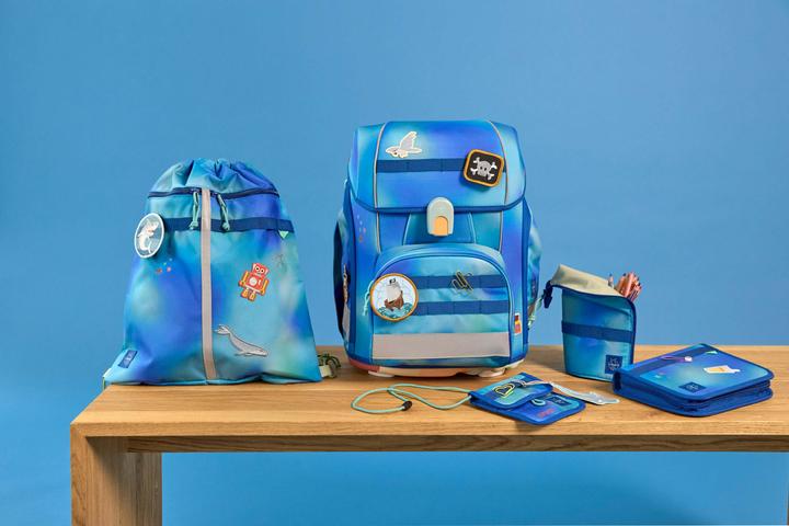 Immagine prodotto Lässig Schulrucksack-Set Boxy, Grün / Blau (21 l)