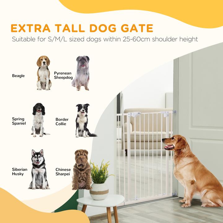 Produktbild PawHut Türschutzgitter mit Doppelverriegelung (74 cm)