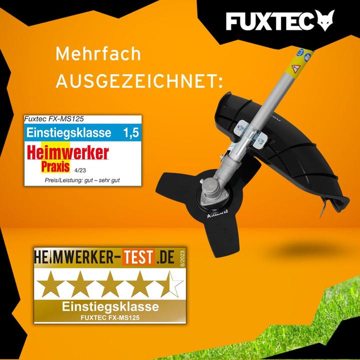 Immagine prodotto Fuxtec FX-MS125 Falce a Motore a 2 Tempi (Filo di taglio, Lama per taglio metalli)