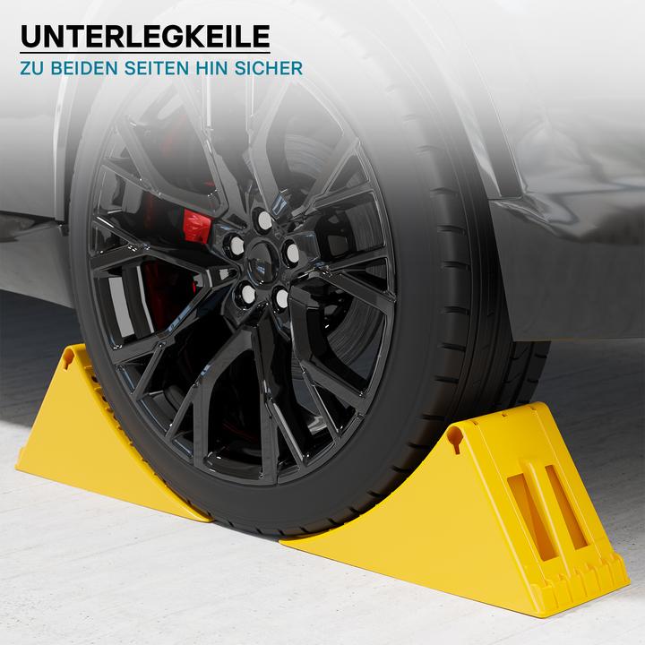 Produktbild Wiltec Unterlegkeile LKW 6,5t Bremskeil Anhänger Hemmschuhe Anhängerkeil