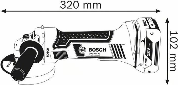 Actual product image Bosch Professional Gws 18-125 V-Li (125 mm)