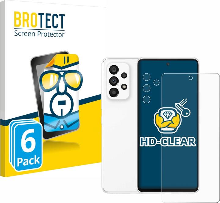 Produktbild BROTECT Schutzfolie Displayschutz Displayschutzfolie Folie Klar Transparent (6 Stück, Samsung Galaxy A53 5G)