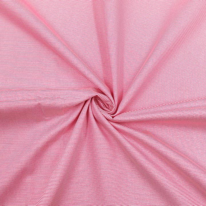 Produktbild Stoffrestposten Baumwolle - Feine Querstreifen Pink