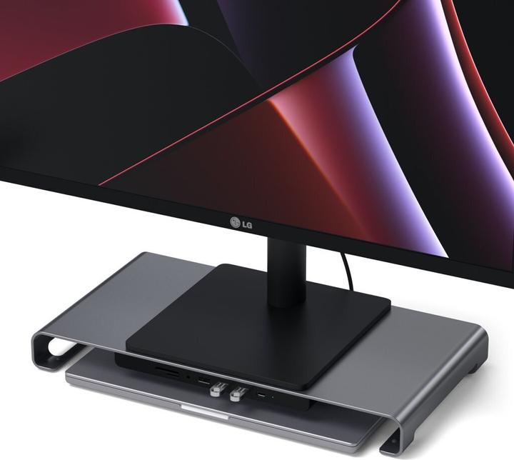 Actual product image Satechi USB-C Aluminum Monitor Stand Hub XL