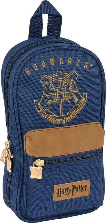 Backpack with pencil cases Magical Brown Navy Blue (12 x 23 x 5 cm) (33 pieces)