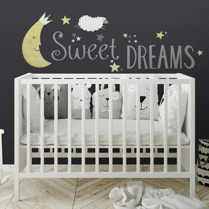 Produktbild Roommates RM - "Sweet Dreams"" Quote mit Mond"