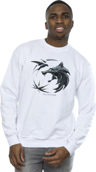 Actual product image Netflix Mens The Witcher Wolf Logo Sweatshirt (XL)