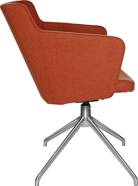 Produktbild Topstar Besprechungssessel SFH, 3D-Sitzgelenk und Aluminium-Fusskreuz, orange