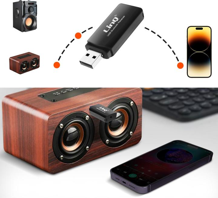 Actual product image LinQ USB audio receiver + jack output (Receiver)