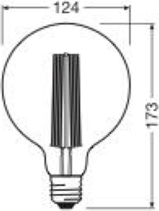 Actual product image Osram Vintage 1906 Led Classic Slim Filament Globe (E27, 8.80 W, 806 lm, 1 x, F)