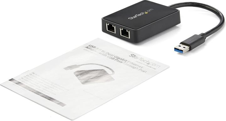 Produktbild StarTech USB 3.0 Dual Port Gigabit Nic (USB, RJ45 Gigabit Ethernet (2x))