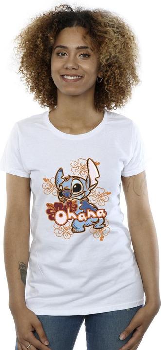 Produktbild Disney Lilo And Stitch Ohana Orange Hibiscus TShirt (XL)