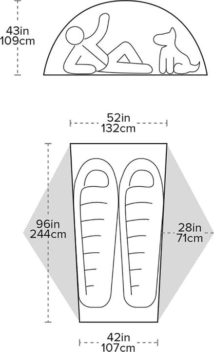 Produktbild Big Agnes Copper Spur HV UL 2 Long (Kuppelzelt, 1.47 kg, 2 Personen)