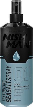 Nishman Hair Styling Sea Salt Spray Unisex 200ml Texturizing Volumizing with Flexible Hold (200 ml)
