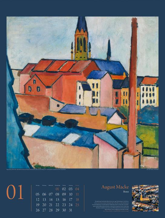 Produktbild KunstGeschichten - Meisterwerke und die Orte ihrer Inspiration Kalender 2026 (Harter Einband, Deutsch)