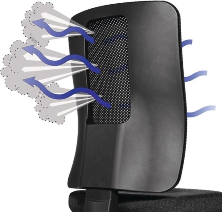 Immagine prodotto Topstar Sedia girevole da ufficio con tecnologia sincrona nero/blu 450-550 mm senza braccioli Portata 110 kg