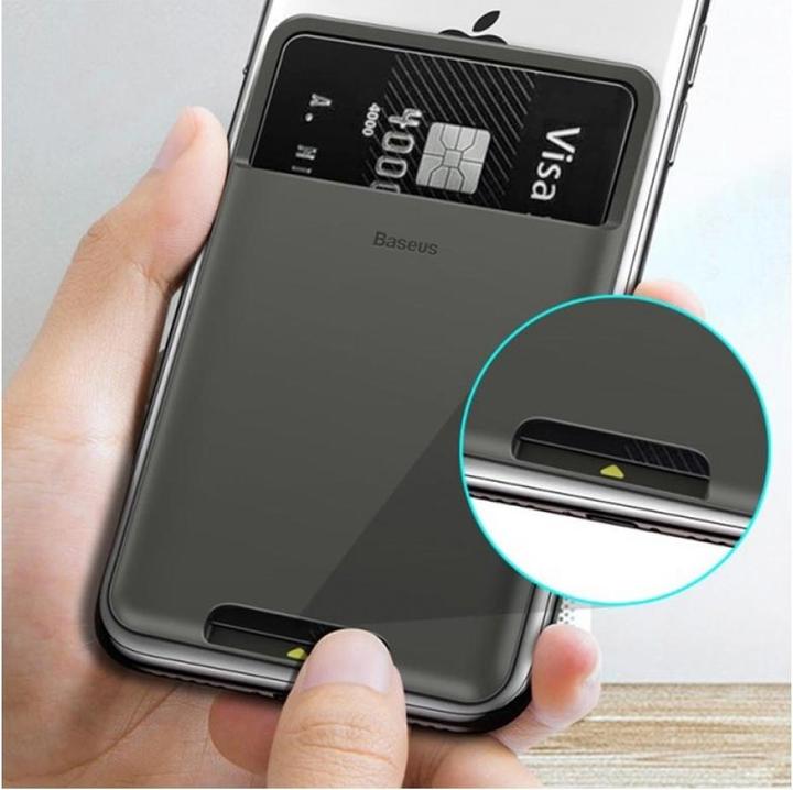 Produktbild Baseus back stick silicone card bag French grey (Universal)