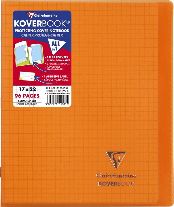 Actual product image Clairefontaine KOVER BOOK booklet 17x22 5/5 (B3, Checked, Hardcover)