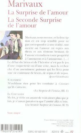 Immagine prodotto La surprise de l'amour, suivi de La seconde surprise de l'amour (Francese, Marivaux, 2006)