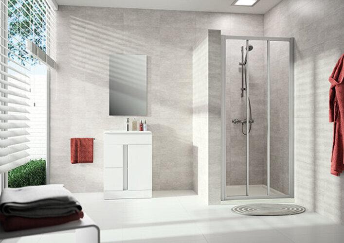 Actual product image Hüppe Alpha 2 sliding door, 3-part, all segments movable, 1000x1900mm, fully framed (216 cm, 112 cm, 12 cm)