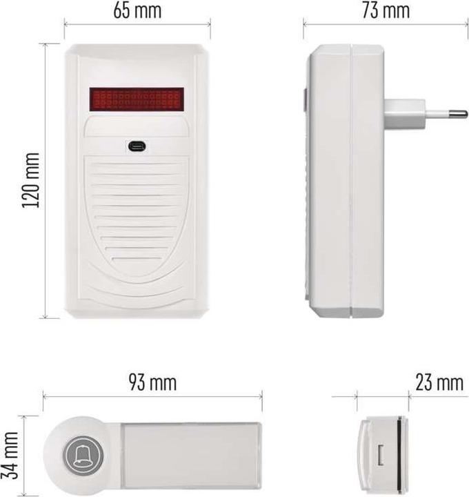 Actual product image Emos Wireless Doorbell 98080S