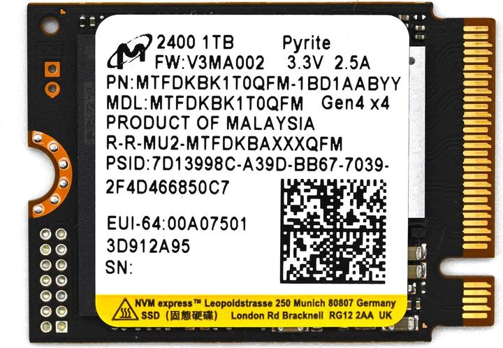 Produktbild Micron 2400 (1000 GB, M.2 2230)