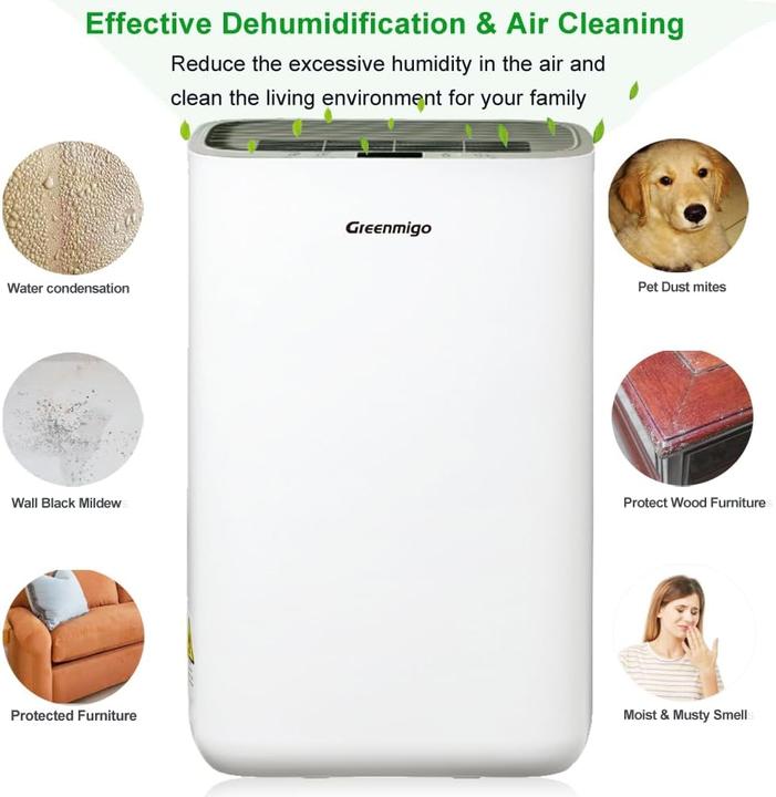 Produktbild Greenmigo Alpha-Q10 Luftentfeuchter (35 m², 10 l/24h)