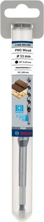 Produktbild Bosch Professional Zubehör PRO Wood Holzschlangenbohrer, 11 x 95 x 160 mm (11 mm)