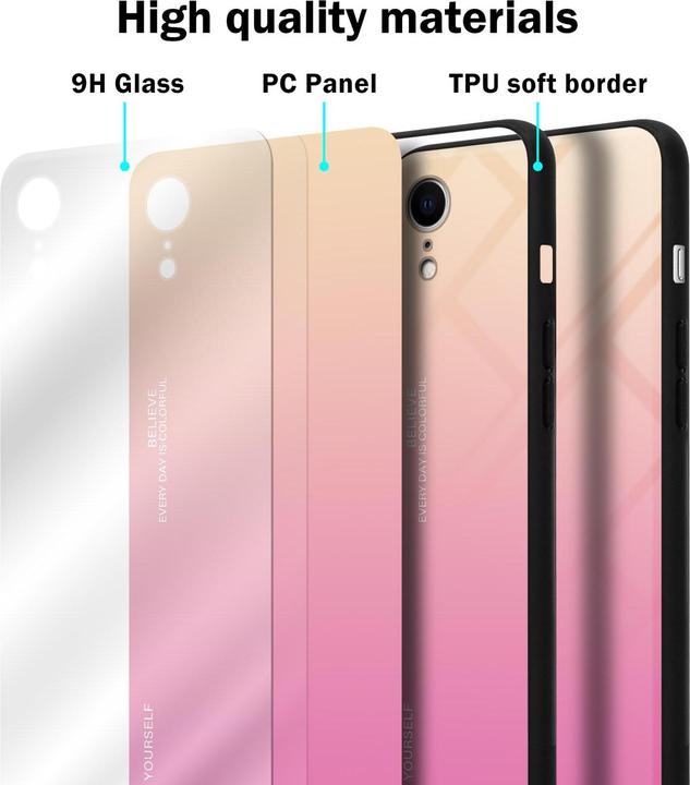 Productafbeelding Cadorabo TPU 2 kleuren glasdekking (Apple iPhone XR)