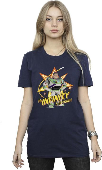 Actual product image Disney Womens/Ladies Toy Story Buzz To Infinity Cotton Boyfriend T-Shirt (S)