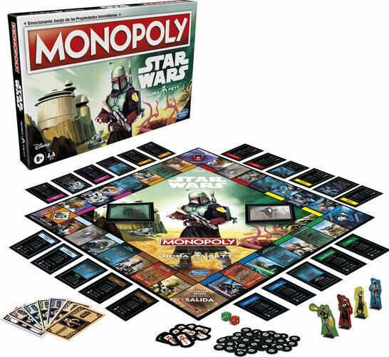 Actual product image Hasbro Spanish Star Wars Boba Fett Monopoly game