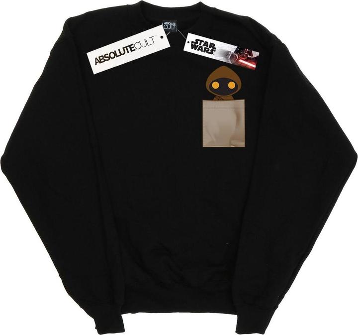 Immagine prodotto Star Wars Jawa Pocket Print Boyfriend Fit Felpa Ragazzi (116)