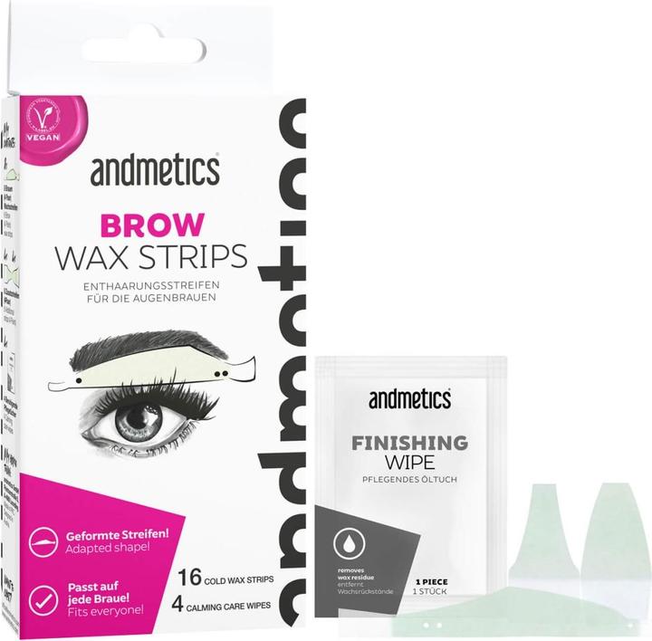 Andmetics Brow Wax Strips (45 x, 45 g)