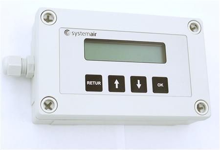 Actual product image Systemair BR-A5 BP control panel with display for monitoring and setting the automatic fire alarm system.
