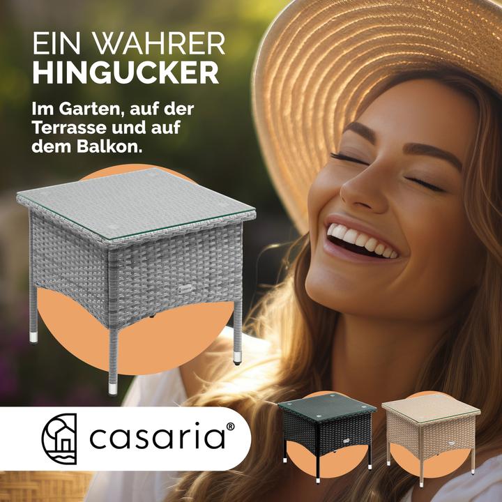 Image du produit Casaria Table de jardin en polyrotin