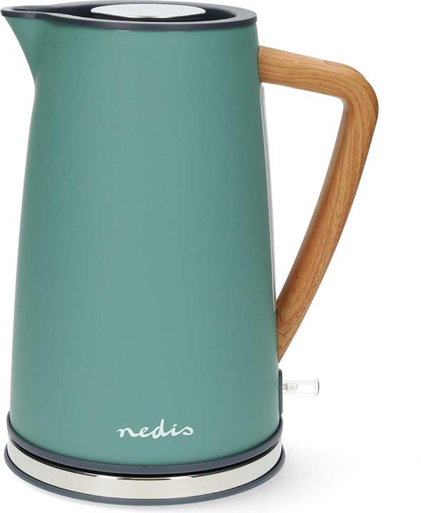 Nedis Kettle | 1.7 l | Soft-Touch | Green | Rotates 360 degrees | Concealed heating element | Stri (1.70 l)
