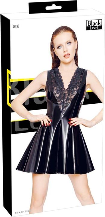 Black Level Lack Kleid mit Spitze L (L)