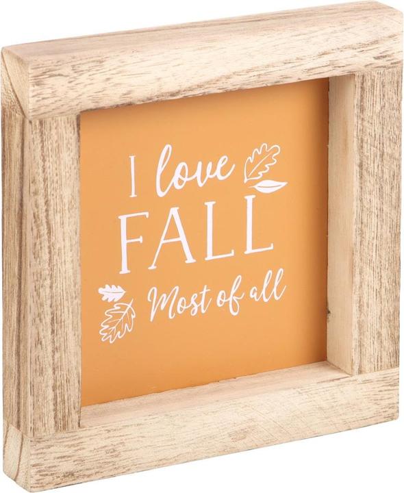 Actual product image Something Different Orange I Love Fall Most Of All Wooden Framed Sign