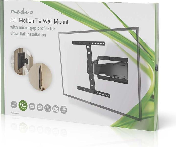 Immagine prodotto Nedis Supporto da parete per TV da 43 a 90 pollici, completamente mobile, inclinabile e ruotabile, ABS / (Muro, 90", 50 kg)