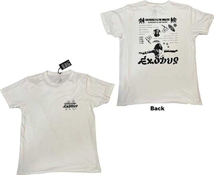 Actual product image Bob Marley Exodus Tracklist Back Print, Hi-Build (XXL)