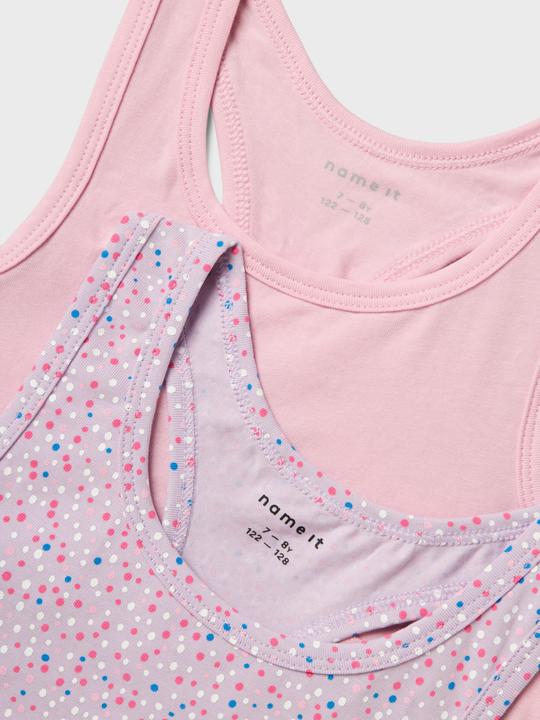 Immagine prodotto Name it Nkfshort Top 2p Pastel Lilac Dot Noos (122, Confezione da 2)