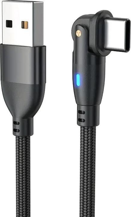 Actual product image Cbx 180 Grad Winkel Ladekabel USB-C / USB-A, 3m (3 m)