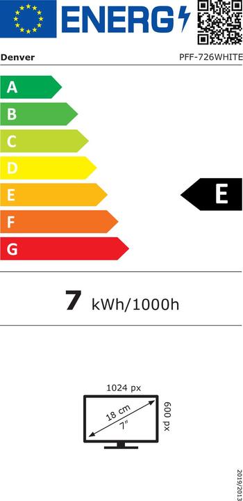 Energy Label Denver Frameo PFF-726 (7", 1024 x 600 pixels)
