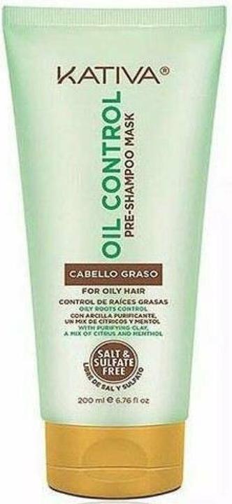 Actual product image Kativa OIL CONTROL pre-shampoo mask 200 ml (200 ml, Liquid shampoo)