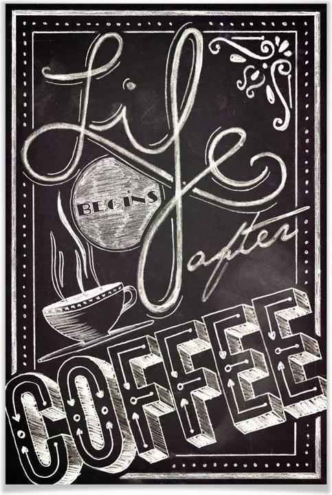 Produktbild Trenddeko Life begins after Coffee (80 x 120 cm)