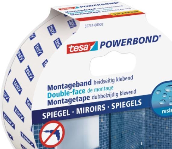 Actual product image tesa Powerbond MIRROR double-sided mounting tape for mirrors (38 mm)