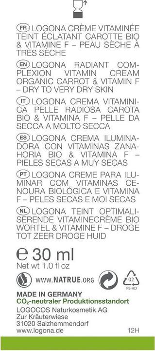 Immagine prodotto Logona Crema per il viso Radiant Complexion Vitamin Cream 30 ml (30 ml)